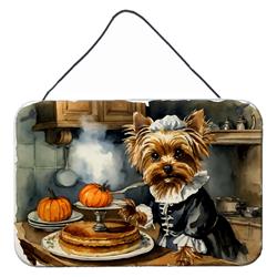 DAC1825DS812 12 x 8 in. Unisex Yorkie Fall Kitchen Pumpkins Wall or Door Hanging Prints