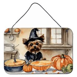 DAC1826DS812 12 x 8 in. Unisex Yorkie Fall Kitchen Pumpkins Wall or Door Hanging Prints
