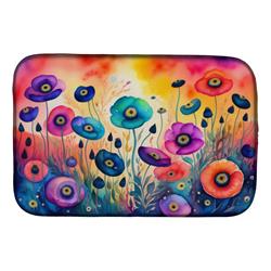 DAC1405DDM 21 x 14 in. Anemones in Color Dish Drying Mat
