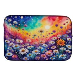 DAC1407DDM 21 x 14 in. Asters in Color Dish Drying Mat