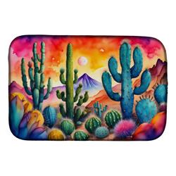 DAC1415DDM 21 x 14 in. Cactus in Color Dish Drying Mat
