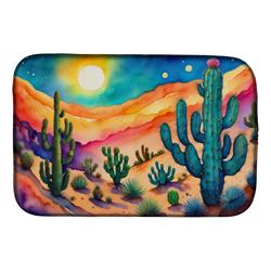 DAC1416DDM 21 x 14 in. Cactus in Color Dish Drying Mat