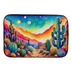 DAC1417DDM 21 x 14 in. Cactus in Color Dish Drying Mat