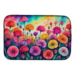 DAC1420DDM 21 x 14 in. Carnations in Color Dish Drying Mat