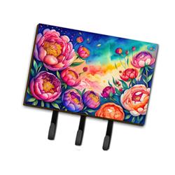 9 x 6 in. Unisex Peonies in Color Leash or Key Holder