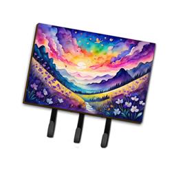 9 x 6 in. Unisex Violets in Color Leash or Key Holder