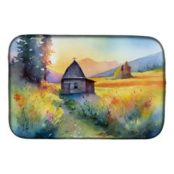 DAC1679DDM 21 x 14 in. Montana Bitterroot in Watercolor Dish Drying Mat