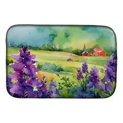 21 x 14 in. Unisex Jersey Violet in Watercolor Dish Drying Mat