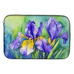 DAC1707DDM 21 x 14 in. Tennessee Iris in Watercolor Dish Drying Mat