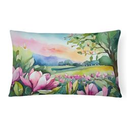 DAC1660PW1216 16 x 12 in. Unisex Louisiana Magnolias in Watercolor Fabric Decorative Pillow -  Carolines Treasures
