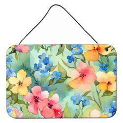 DAC1624DS812 12 x 8 in. Unisex Alaska Forget-me-nots in Watercolor Wall or Door Hanging Prints