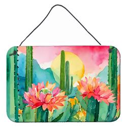 DAC1625DS812 12 x 8 in. Unisex Arizona Saguaro Cactus Blossom in Watercolor Wall or Door Hanging Prints