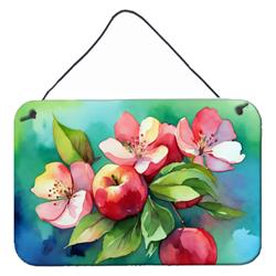 DAC1628DS812 12 x 8 in. Unisex Arkansas Apple Blossom in Watercolor Wall or Door Hanging Prints