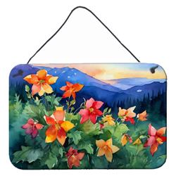 DAC1632DS812 12 x 8 in. Unisex Colorado Rocky Mountain Columbine in Watercolor Wall or Door Hanging Prints