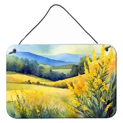 DAC1656DS812 12 x 8 in. Unisex Kentucky Goldenrod in Watercolor Wall or Door Hanging Prints