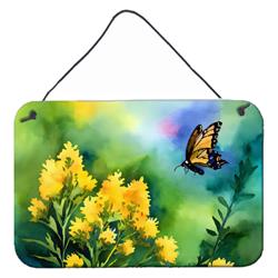 DAC1659DS812 12 x 8 in. Unisex Kentucky Goldenrod in Watercolor Wall or Door Hanging Prints