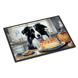 18 x 27 in. Unisex Border Collie Fall Kitchen Pumpkins Doormat