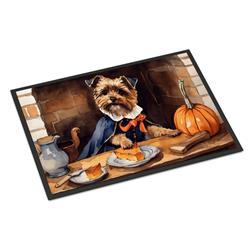 18 x 27 in. Unisex Border Terrier Fall Kitchen Pumpkins Doormat