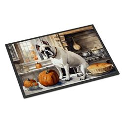 18 x 27 in. Unisex Boxer Fall Kitchen Pumpkins Doormat