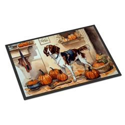 18 x 27 in. Unisex Brittany Fall Kitchen Pumpkins Doormat