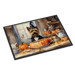 18 x 27 in. Unisex Cairn Terrier Fall Kitchen Pumpkins Doormat