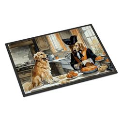 18 x 27 in. Unisex Golden Retriever Fall Kitchen Pumpkins Doormat