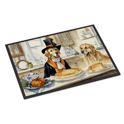 18 x 27 in. Unisex Golden Retriever Fall Kitchen Pumpkins Doormat