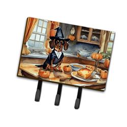 9 x 6 in. Unisex Dachshund Fall Kitchen Pumpkins Leash or Key Holder