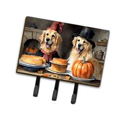 DAC1775TH68 9 x 6 in. Unisex Golden Retriever Fall Kitchen Pumpkins Leash or Key Holder