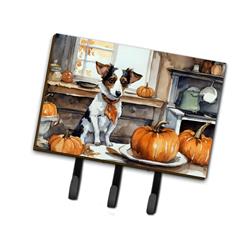 DAC1782TH68 9 x 6 in. Unisex Jack Russell Terrier Fall Kitchen Pumpkins Leash or Key Holder