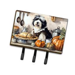 DAC1797TH68 9 x 6 in. Unisex Old English Sheepdog Fall Kitchen Pumpkins Leash or Key Holder
