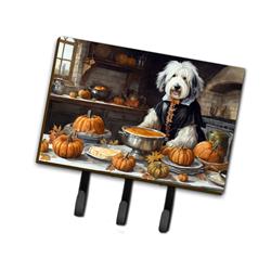 DAC1798TH68 9 x 6 in. Unisex Old English Sheepdog Fall Kitchen Pumpkins Leash or Key Holder