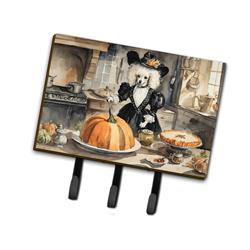 9 x 6 in. Unisex Poodle Fall Kitchen Pumpkins Leash or Key Holder