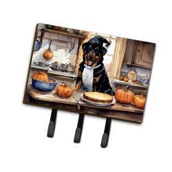 9 x 6 in. Unisex Rottweiler Fall Kitchen Pumpkins Leash or Key Holder