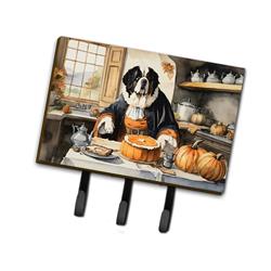 9 x 6 in. Unisex Saint Bernard Fall Kitchen Pumpkins Leash or Key Holder