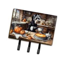 9 x 6 in. Unisex Schnauzer Fall Kitchen Pumpkins Leash or Key Holder
