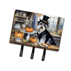 9 x 6 in. Unisex Schnauzer Fall Kitchen Pumpkins Leash or Key Holder