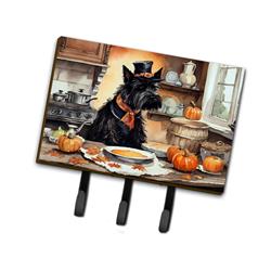 9 x 6 in. Unisex Scottish Terrier Fall Kitchen Pumpkins Leash or Key Holder
