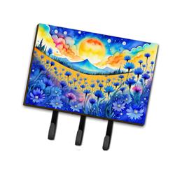 9 x 6 in. Unisex Blue Cornflowers in Color Leash or Key Holder