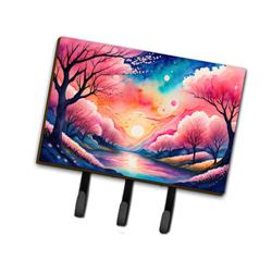 9 x 6 in. Unisex Cherry Blossom in Color Leash or Key Holder