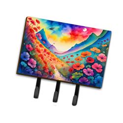 9 x 6 in. Unisex Geraniums in Color Leash or Key Holder