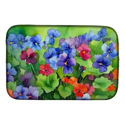 21 x 14 in. Unisex Illinois Violet in Watercolor Dish Drying Mat