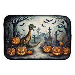 DAC2239DDM 21 x 14 in. Dinosaurs Spooky Halloween Dish Drying Mat