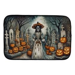 DAC2250DDM 21 x 14 in. Unisex La Catrina Skeleton Spooky Halloween Dish Drying Mat