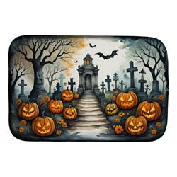 DAC2256DDM 21 x 14 in. Marigold Spooky Halloween Dish Drying Mat