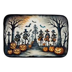 21 x 14 in. Unisex Mariachi Skeleton Band Spooky Halloween Dish Drying Mat