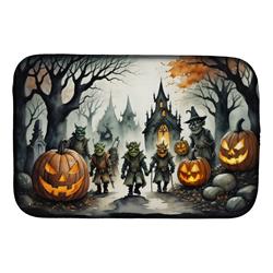 21 x 14 in. Unisex Orcs Spooky Halloween Dish Drying Mat