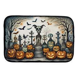 21 x 14 in. Unisex Pet Cemetery Spooky Halloween Dish Drying Mat