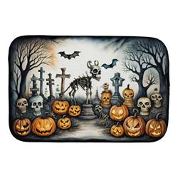 21 x 14 in. Unisex Pet Cemetery Spooky Halloween Dish Drying Mat