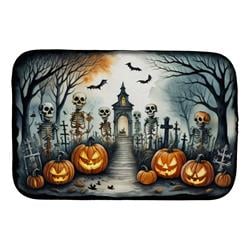 DAC2272DDM 21 x 14 in. Skeleton Spooky Halloween Dish Drying Mat
